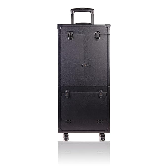 SHANY REBEL Pro Series – Makeup Artists Multifunction lighted Cosmetics Rolling Case with Fan - ONYX