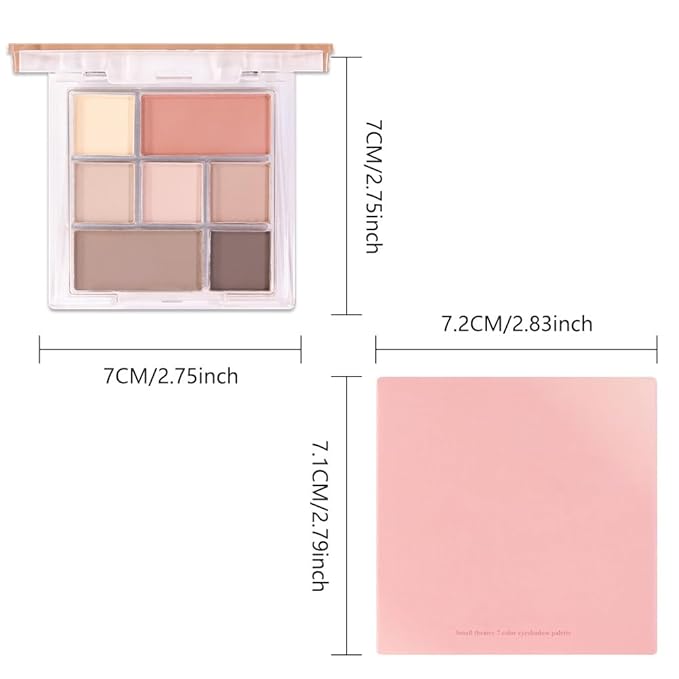 AMY'S DIARY 9-Color Soft Nude Matte Eyeshadow Palette, Peach Brown Neutral Shades for Natural Daily Makeup, Blendable Long-Lasting Highly Pigmented Eye Shadow for Work, School & Soft Glam Looks
