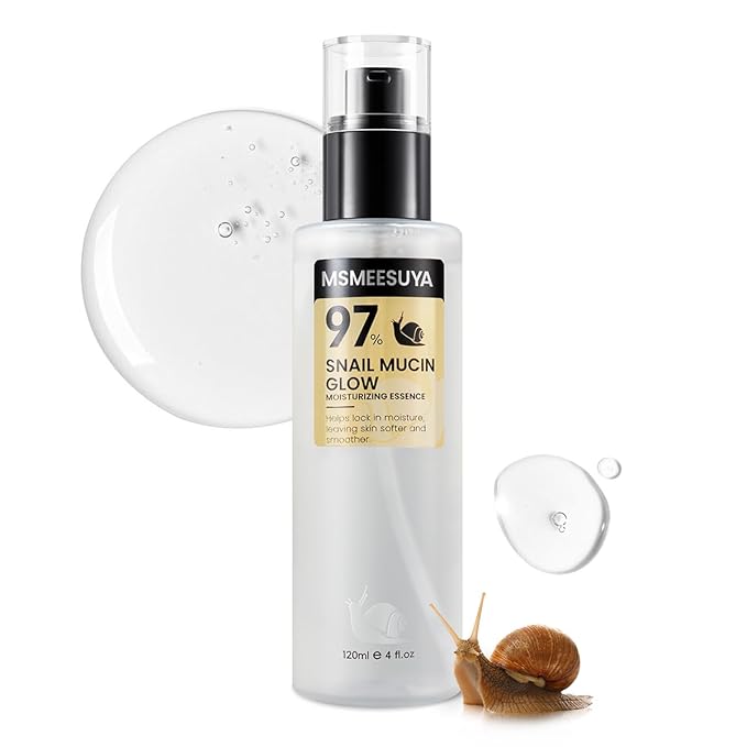 Snail Mucin 97% Hydrating Face Serum 120ml, Moisturizing Essence with Snail Secretion Filtrate for Soft, Smooth & Radiant-Looking Skin, Suitable for All Skin Types