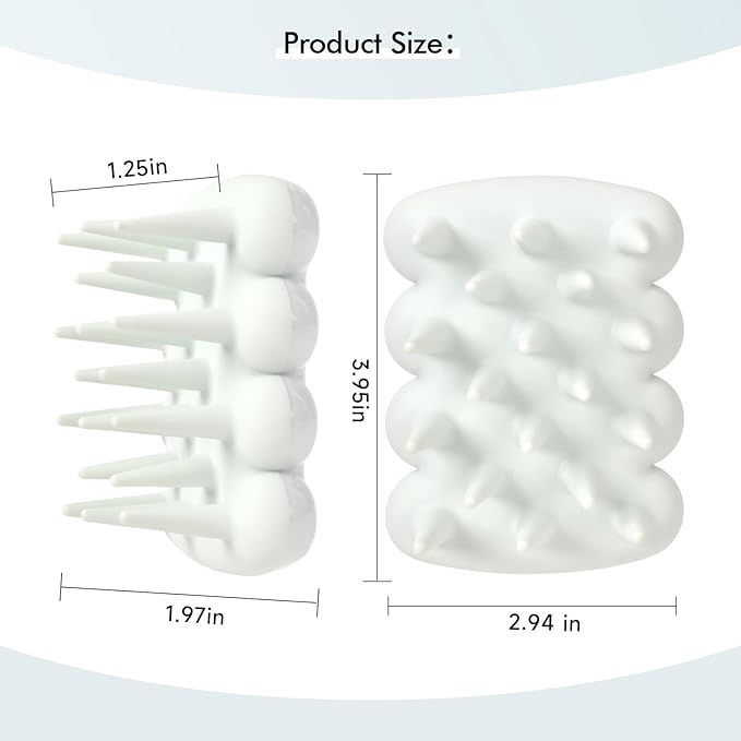 KISMETICS Luxury Shampoo Brush, Scalp Massager and Exfoliator Features Soft Bristles to Aid in Dandruff Relief, Increase Circulation, Stimulate Hair Growth for Healthy Looking Hair
