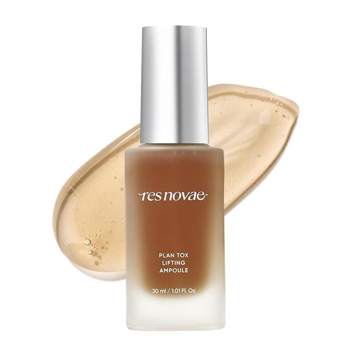 Resnovae Plan Tox Lifting Ampoule – Firming & Revitalizing Serum with Botanical Extracts, Lightweight Gel-to-Liquid Texture, 30ml
