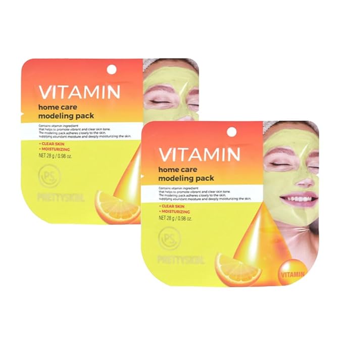 PRETTYSKIN Korean Modeling Mask Pack with Spatula (Pack of 2) (Vitamin)