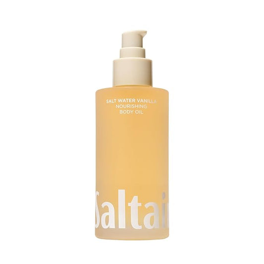 Saltair Body Oil - Luxurious Salt Water Vanilla After Shower and Bath Oil for Women and Men. Botanical, Non-Greasy, Well-Absorbing Moisturizer for Hydrating Dry Skin – 4oz Pump Bottle