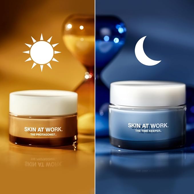 Day Night Duo 2 Piece Set, 5% Tranexamic Acid, Peptides, Ceramides, 5% Niacinamide, 1 Step AM PM, Serum + Moisturizer, for Face, Neck, Eyes