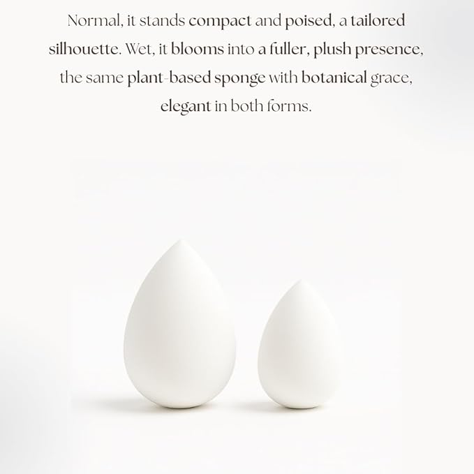 Pearl Beauty Sponge - Plant-Based, Eco-Friendly, Cruelty-Free, Dye-Free & Latex-Free Blender, Biodegradable & Natural Makeup Sponge, Makeup Blender, Perfect for Liquid & Powder (3 Count)