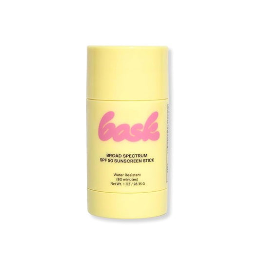 Bask SPF 50 Sunscreen Stick – Fragrance Free, Reef Safe Face & Lip Sunblock for Skiing, Snowboarding & Winter Sports – Broad Spectrum, Moisturizing & Travel-Friendly Sun Stick, 1oz