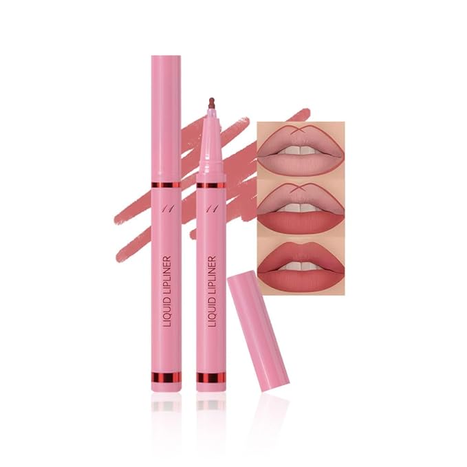 Hxssll Warm Coral Lip Liner Stain – 24H Longwear Waterproof Matte Lip Contour Pen, Transfer-Proof Precision Marker for Defining & Outlining Lips All Day Stay Lip Lip Liner Marker 11#