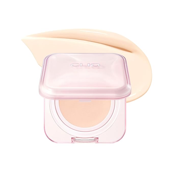 CLIO Kill Cover Mesh Glow Essential Cushion Foundation, Buildable Ultra-Fit Coverage with Glow Finish, Long-Lasting Hydration, Natural Cover for Radiant Skin, Korean Foundation (19N PORECELAIN)