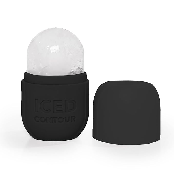 Ice Roller for Face, Ice Face Roller for Eyes, Neck and Cold Therapy for Injuries. Ice Mold for Face Massager, Skin Care. Remove Fine Lines, Shrink Pores, Reduce Acne (Black)