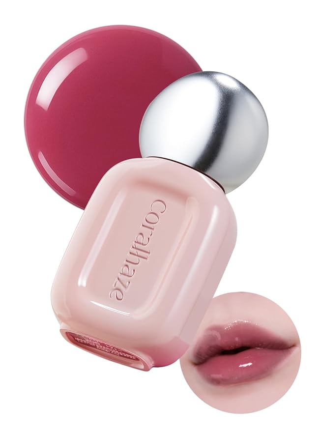 CORALHAZE Dew Drop Tint #208 Lure 4.5g, Glossy, Lightweight Lip Stain, Glass-Like, High Shine, Moisturizing Lip Oil, Long Lasting Color, Hydrating Gloss, Dewy Finish, Korean Beauty Makeup