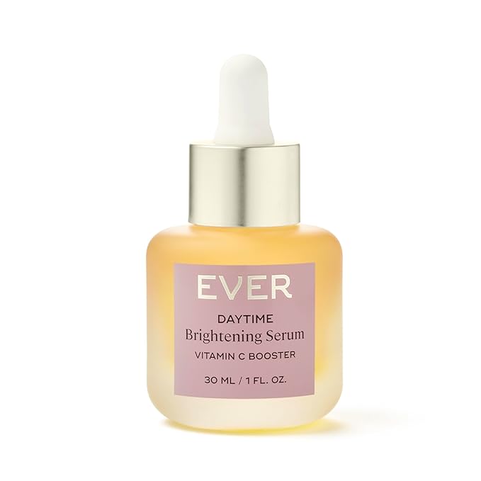 EVER Daytime Brightening Serum – 10% Vitamin C + Hyaluronic Acid Illuminating Booster, Targets Dark Spots & Uneven Tone, Vegan & Clean (1 oz / 30 mL)