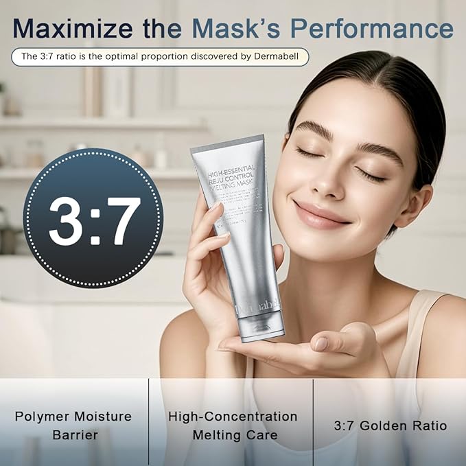 High-Essential Reju Control Melting Mask, Korean Skincare, 70g, PVA-Free, No Synthetic Resins, for Dry Dull Skin, with Probiotic Ferment