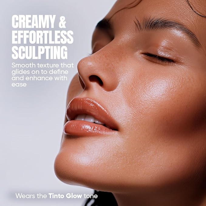 TOTEMICA Cream Contour Stick, “Enigmatic Goddess” by Ana Patricia, Cool Toned Sculpting Makeup, Soft Matte Cream Formula, Long-Lasting Blendable Face Shaping Stick | 0.15 oz - Tinto Glow