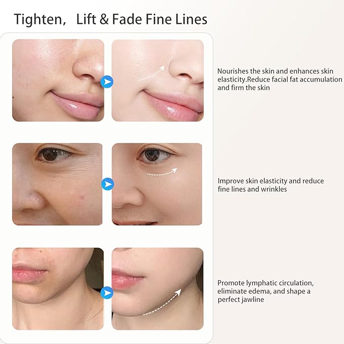 3 IN 1 Lymphatic Drainage Massager Contour Face Cupping Red-light Skin tightening facial tool Double Chin Reducer