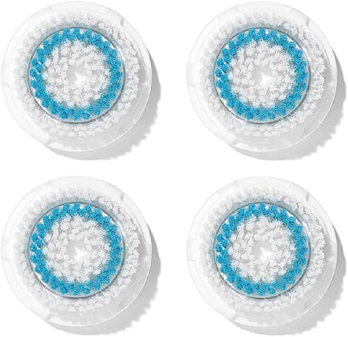 Clarisonic Deep Pore Facial Cleansing Brush Head Replacement for Mia 1, Mia 2, Mia Fit, Alpha Fit, Smart Profile Uplift and Alpha Fit X, 4 Count