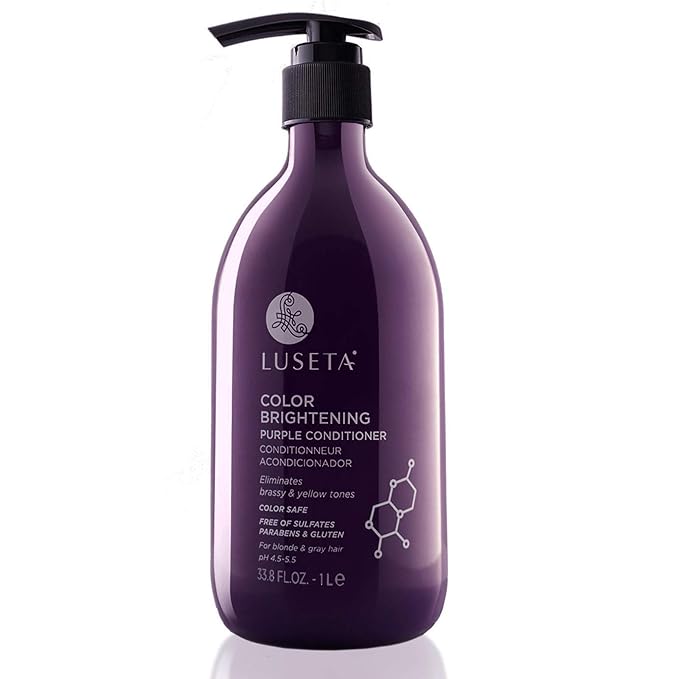 Luseta Purple Conditioner for Colored, Grey and Blonde Women's Hair - 33.8oz, Best for Curly and Damaged Hair, Sulfate & Paraben Free