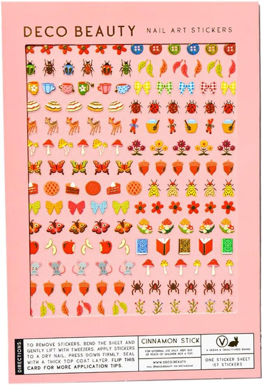 Deco Beauty Cinnamon Stick -Super Thin & Easy-to-Apply Nail Art with The Cutest Designs-Durable & Long-Lasting Nail Art Stickers and Decals for Women, for DIY at-Home Manicures & Salon-Quality Nails