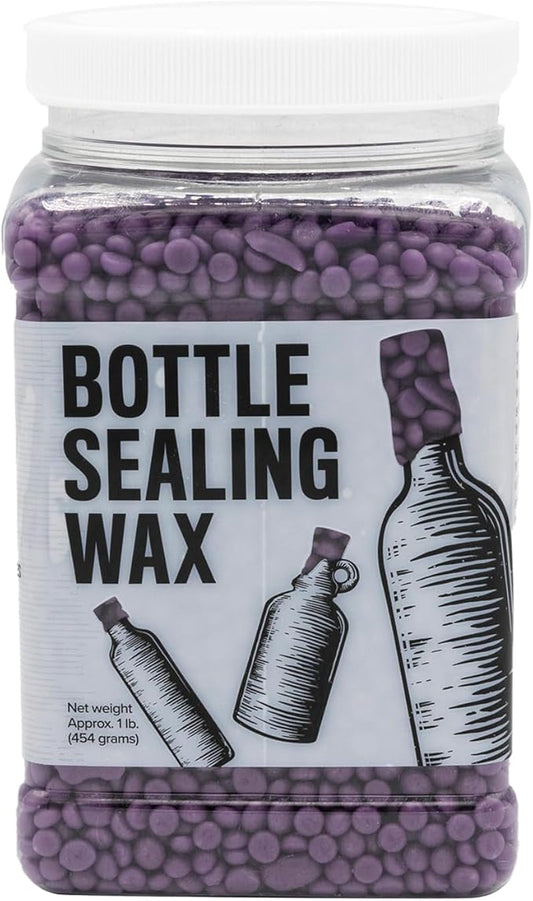 Blended Waxes, Inc. Bottle Sealing Wax, Pastille Wax Seal Beads For Wine, Beer, and Liquor Bottle Sealing, Seals Between 25-30 Bottles, 1 lb, Purple