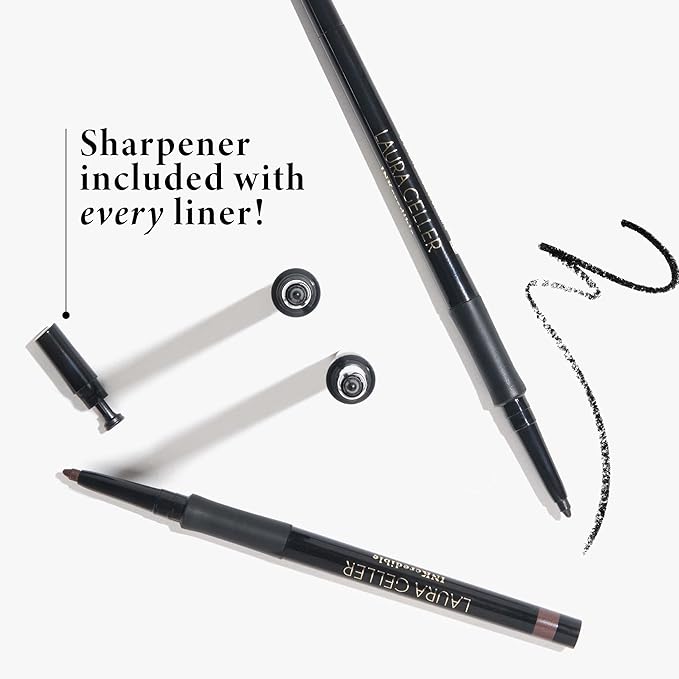 LAURA GELLER NEW YORK INKcredible Gel Eyeliner - After Midnight - Waterproof Smudge-proof Eyeliner Pencil - Built in Sharpener