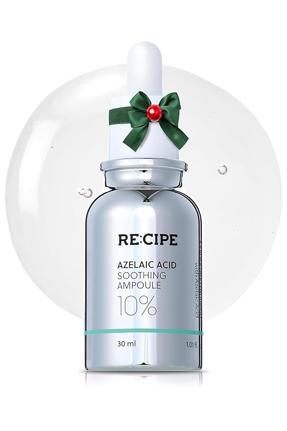RECIPE Azelaic Acid 10 Soothing Ampoule - Soothing Serum, Facial Serum for Sensitive skin - Korean Skincare for Mild Breakouts (1.01 fl oz)