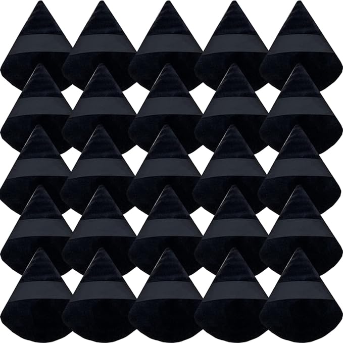GXXMEI 30PCS Powder Puff Face Soft Makeup Sponge, Triangle Powder Puffs for Loose Powder Mineral Powder Velour Puff for Face Exquisite Makeup Eyes Contouring, Beauty Makeup Tools