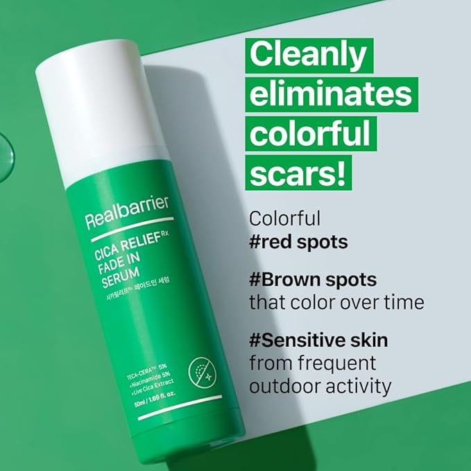 Real Barrier | Cica Relief Rx Fade In Serum | Calming & Skin Recovery Face Serum | Instant Relief from Skin Irritation | Soothing Moisturizer for Sensitive Skin | Korean Skin Care | 1.69 fl oz (50ml)