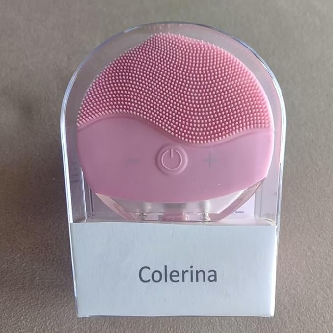 Facial Cleansing Brush | Anti Aging Face Massager | Enhances Absorption of Facial Skin Care Products | for Clean & Healthy Face Care | Simple & Easy | Waterproof (Pink)