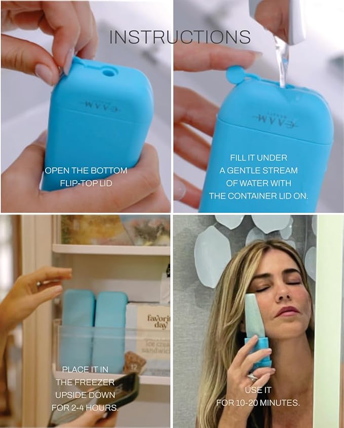 Ice Face Roller - CAAM – Safe Cryotherapy for Face & Neck, Instant Tightening Effect, Patented Product