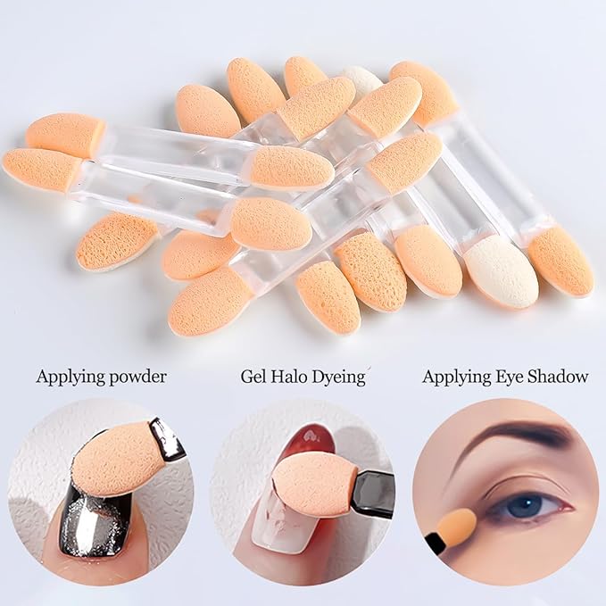 6 Jars Chrome Nail Powder Kit, Metallic Gold Chrome Nail Powder Super Mirror Effect Pigment Holographic Manicure Nail Glitter Powder Dust for Gel Polish Nail Art Decoration, Resin Craft