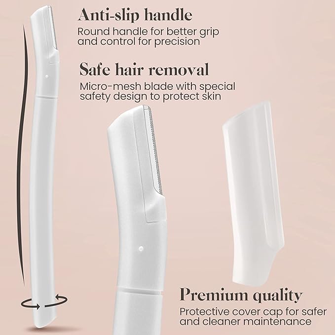Sunuly Eyebrow Razor, Dermaplane Face Razors for Women Facial Hair, Eyebrow Shaver(8 Count), Peach Fuzz Removal, Dermaplaner to Exfoliate and Refresh the Skin