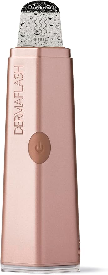 DERMAFLASH DERMAPORE+ Skin Care Device, Ultrasonic 2-in-1 Pore Extractor and Skincare Infuser, Rose Gold