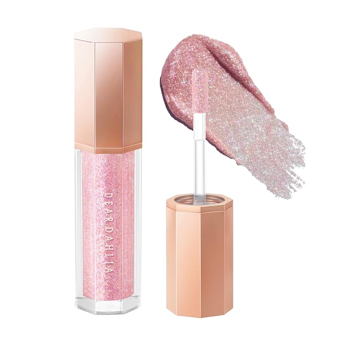 DEARDAHLIA Paradise Shine Eye Sequins (Muse) - Long-Lasting Liquid Glitter Eyeshadow, Minimal Fallout, High-Shine Pearl Finish, Lightweight, Blendable, Vegan & Cruelty-Free. 0.14 oz