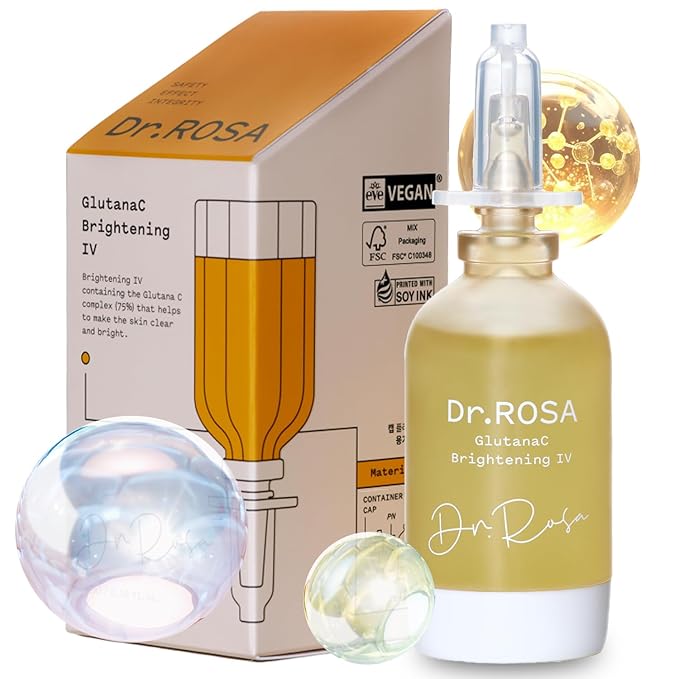 DR.ROSA Glutana C Brightening Serum | Glutathione + Vitamin C + Niacinamide | Korean Skincare for Dull, Uneven Skin | Lightweight Daily Glow Booster
