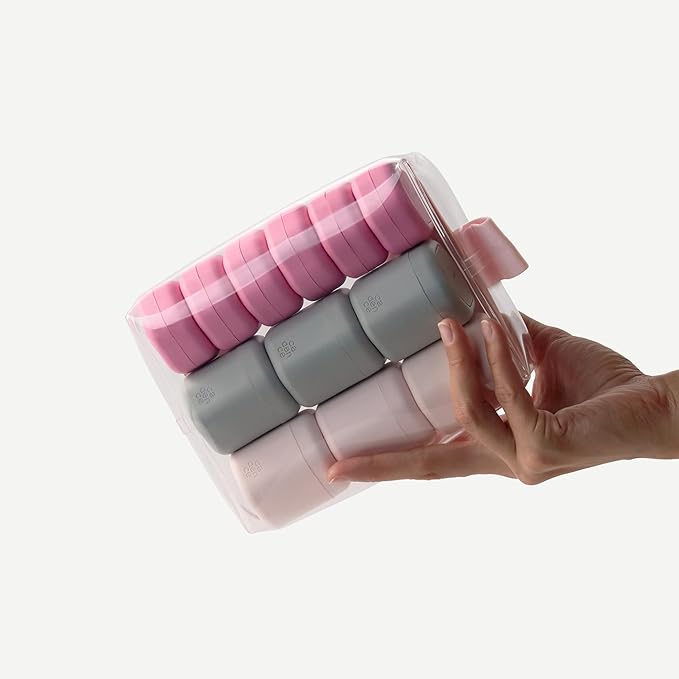 Cadence Parcel - Clear Kit with Magnetic Closure - Durable and Leak-Resistant Travel Toiletry Kit - TSA-Compliant & Modular Design - Hygiene Bag for Travel Essentials - 1 Qt - Rose