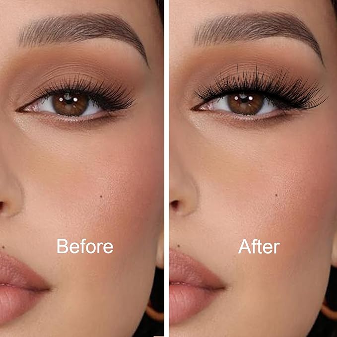 False Eyelashes 14mm Faux 3D Mink Lashes Natural Look Cat Eye Wispy Lashes Pack by Kiromiro, 14 Pairs