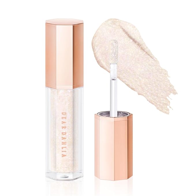 DEARDAHLIA Paradise Shine Eye Sequins (Angel Tears) - Long-Lasting Liquid Glitter Eyeshadow, Minimal Fallout, High-Shine Pearl Finish, Lightweight, Blendable, Vegan & Cruelty-Free. 0.14 oz