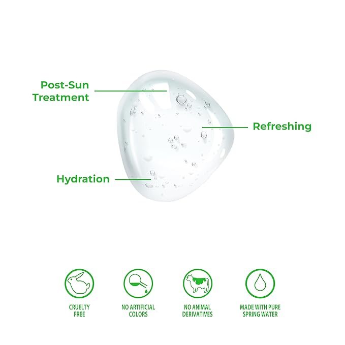 Bioland Organic Aloe Vera Gel – Freshly Harvested & Cold Processed – Hydrating Gel for Sunburn Relief – Daily Moisturizer for All Skin Types – 10.14 fl oz (300 mL)