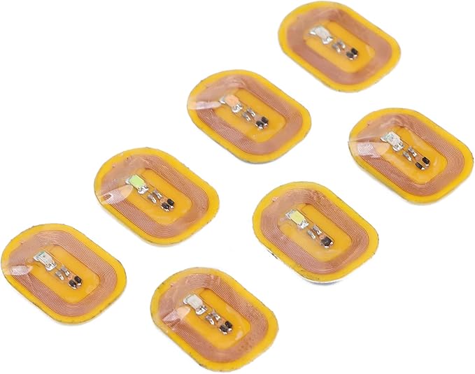Jiawu Glowing NFC Nail Stickers, Smart LED Light Source NFC Nail Art Tips Lighting for Mobile Phone