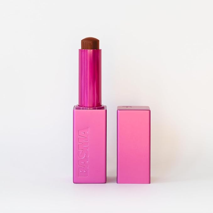 BASMA BEAUTY The Foundation Stick, Long-Lasting Formula with Aloe Vera, Vitamin E, Multi-Use Coverage for Foundation, Concealer, Contour (Shade 005 For deep skin with neutral undertones.)