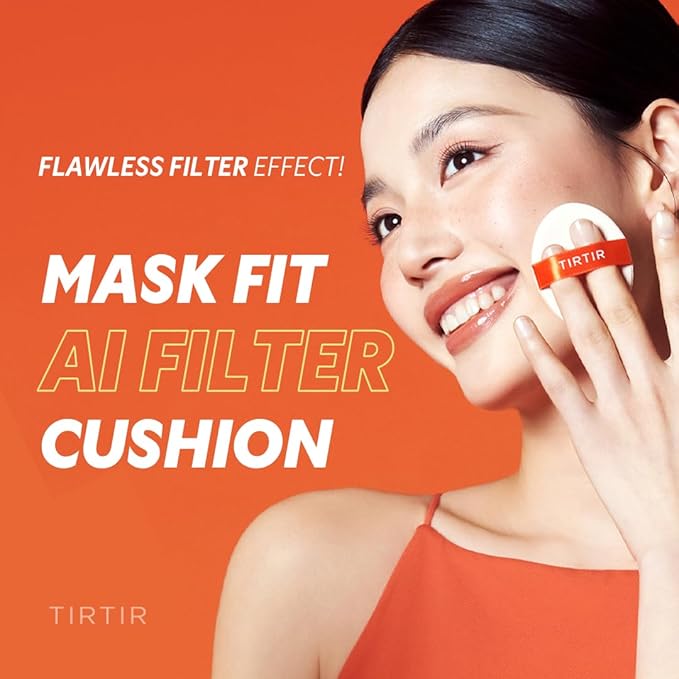 [*Mini Size*] TIRTIR Mask Fit Ai Filter Cushion Foundation | AI-Like Semi-Matte Finish - Up to 72-Hour Medium to Full Coverage Korean BB Cushion Make up Beauty, #29N Natural Beige, 0.15 Fl Oz