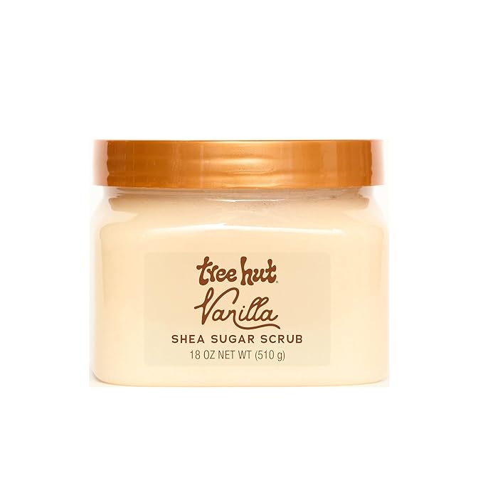 Tree Hut Vanilla Shea Sugar Exfoliating & Hydrating Body Scrub, 18 oz