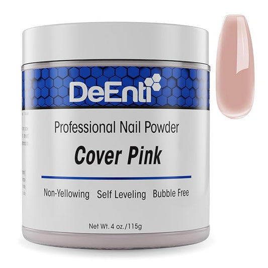 DeEnti Acrylic Nail Powder - 4oz Cover Pink|Professional Grade, Bubble-Free Acrylic Powder for Nails | Long-Lasting, Chip-Resistant Nail Acrylic Powder for Carving, Extensions & Fake Nails