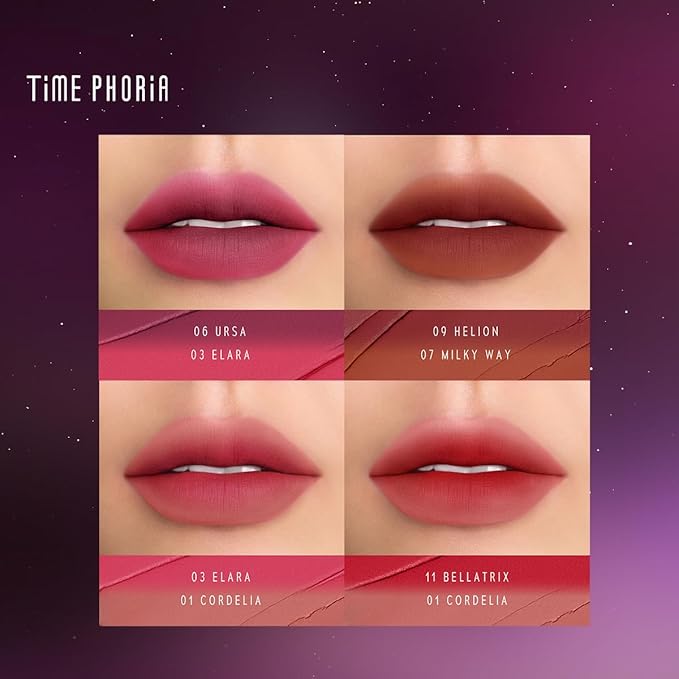 NEBULA VELVET LIP CREAM-Long Lasting Lip Stain, Waterproof and Transferproof Lip Tint, Matte Finish, Smooth Out Lip Lines, Lightweight & High Coverage, Stocking Stuffers (04 ALLURA)