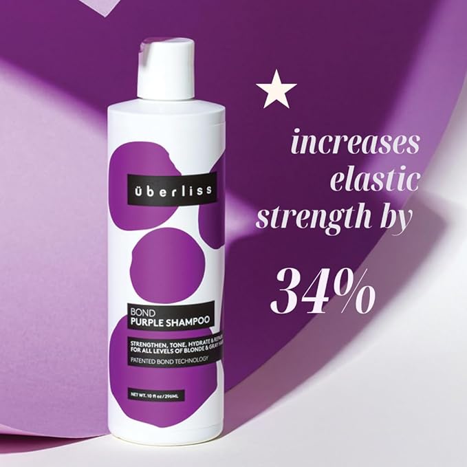 UBERLISS Bond Purple Shampoo for Blondes 10oz - Hair Toner for Blonde Hair - Purple Toner for Brassy Hair - Hydrating & Moisturizing - Sulfate Free - Vegan