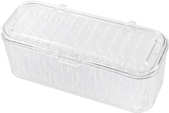 JAPCHET 24 PCS 3.3 Inch Press on Nail Organizer, Clear Storage Box with 2 Big Storage Box for Nails Display Home Salon
