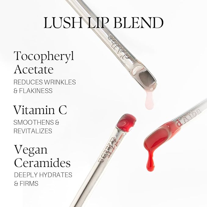 d'alba Piedmont Plumping Lip Glow Mood Volumizer, Hydrating Lip Plumper with Vegan Ceramide & Vitamin C & E, Fuller Lips, Volumizing Lip Gloss, Glowy Finish, Posh Rose (4 Colors) (0.19 fl oz.)