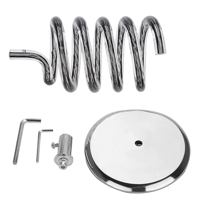 Hair Dryer Holder Countertop, Acrylic Hair Dryer Stand with Stainless Steel Base, Blow Dryer Holder Hair Tool Organizer for Bathroom, Vanity, Salon, Home