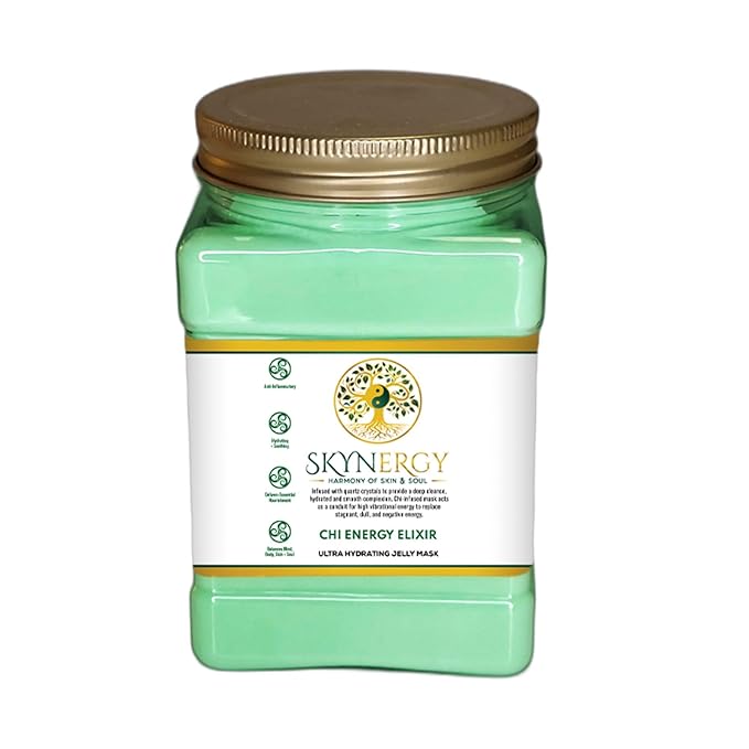 Chi Energy Elixir Jelly Mask - Professional Hydro Glo Peel Off Mask for Skin Hydration, Soothing Skin & Glow - Suitable for All Skin Types, Vajafacial Jelly Mask | 12 Applications (30 Fl Oz)