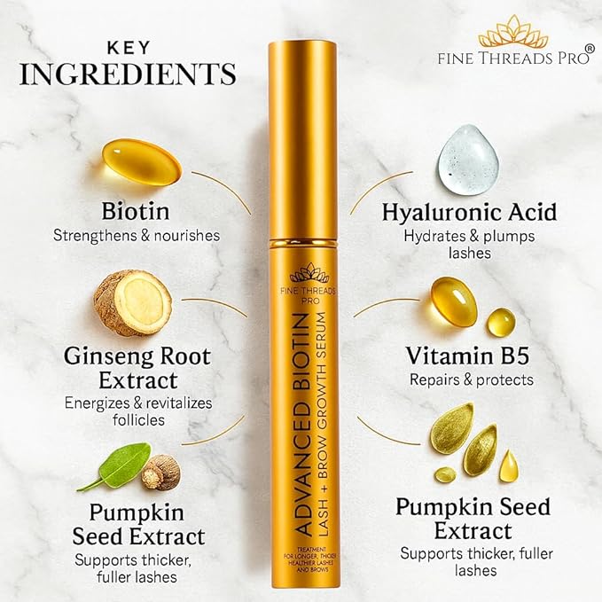 Lash Serum for Eyelash Growth – Advanced Formula Eyelash Growth Serum for Longer, Fuller, Thicker Lashes & Eyebrows – Premium Gentle Vegan Formula for Sensitive Eyes