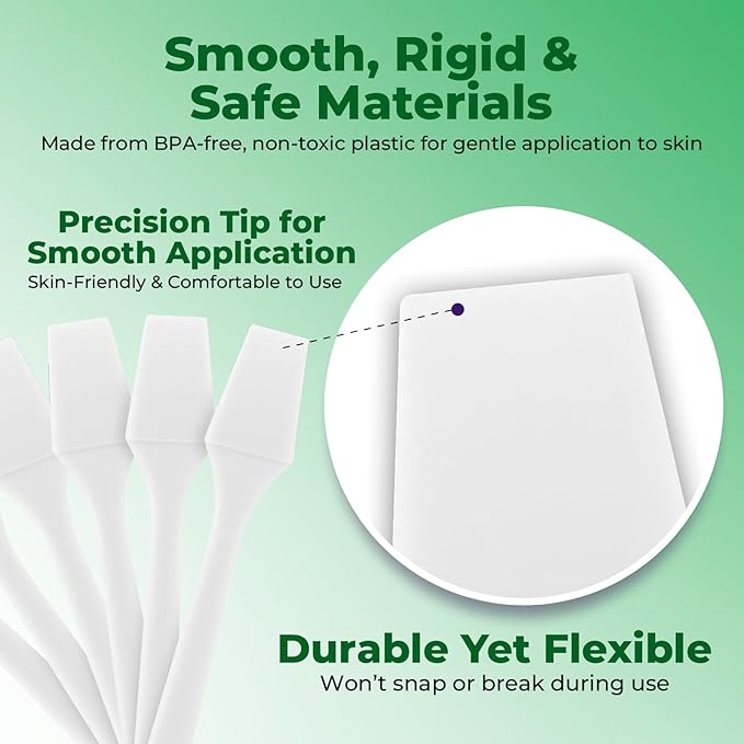 Kopperko Mini Spatula (2.5”, 500 Pack) - Small Facial Makeup Spatula for Skincare, Creams & Crafts | Eye Cream Applicator Tool for Mixing, Cosmetic, Face Mask | Disposable Makeup Applicators | White